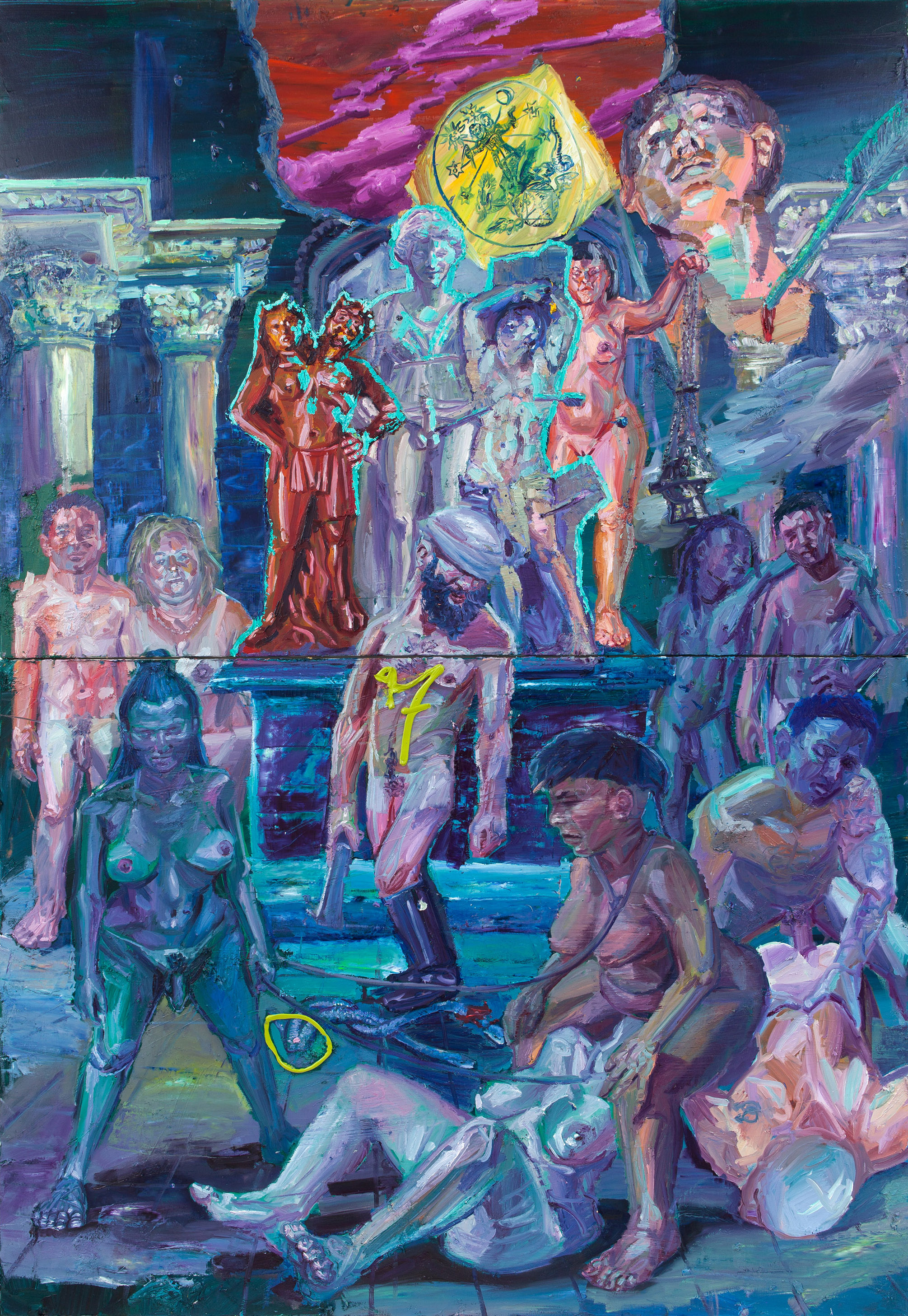 Tirésias revela a vinda de São Sebastião sob a proteção de Exu 2 cabeças, 2016