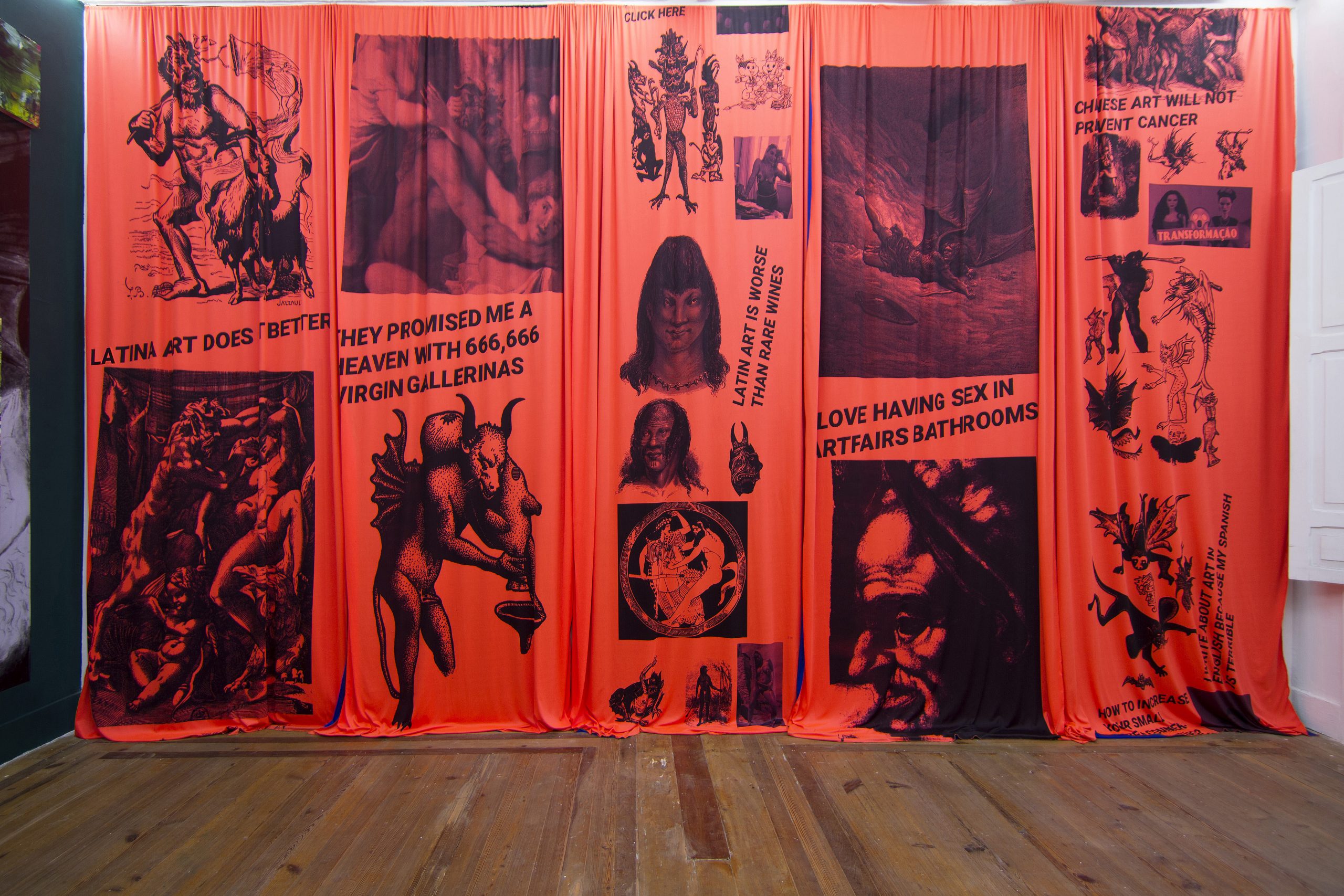 04. Cavalo _ The Importance of the Devil by Alvaro Seixas _ Latin Art, 2019_ sublimation printing on synthetic fabric _ variable dimensions